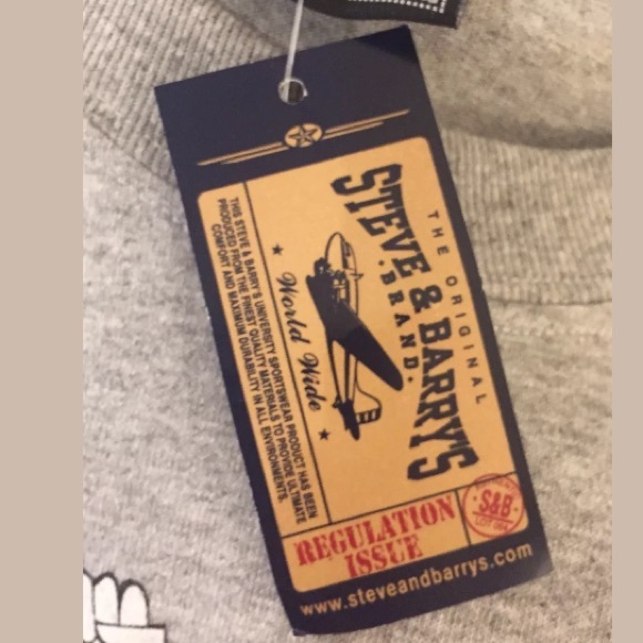 NWT Steve & Barry’s M Long Sleeve Gray Graphic Tee - Picture 4 of 4